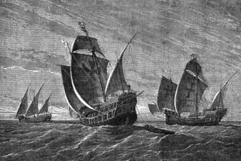 聖瑪麗亞、拉尼娜、平塔，哥倫布船隊