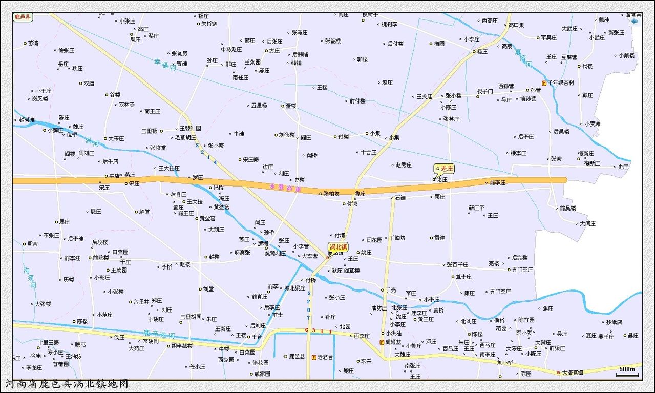 渦北鎮詳細地圖 點擊查看大圖