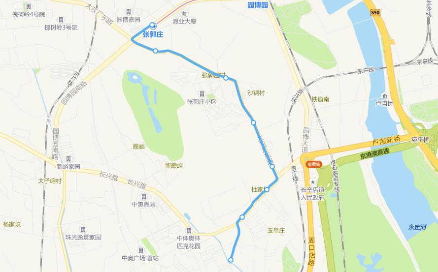 北京公交專65路線路圖