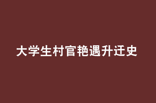 大學生村官艷遇升遷史