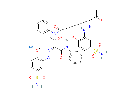 二[2-[[2-羥基-5-氨磺醯苯基]偶氮]-3-氧代-N-苯基丁醯胺]合鉻酸鈉