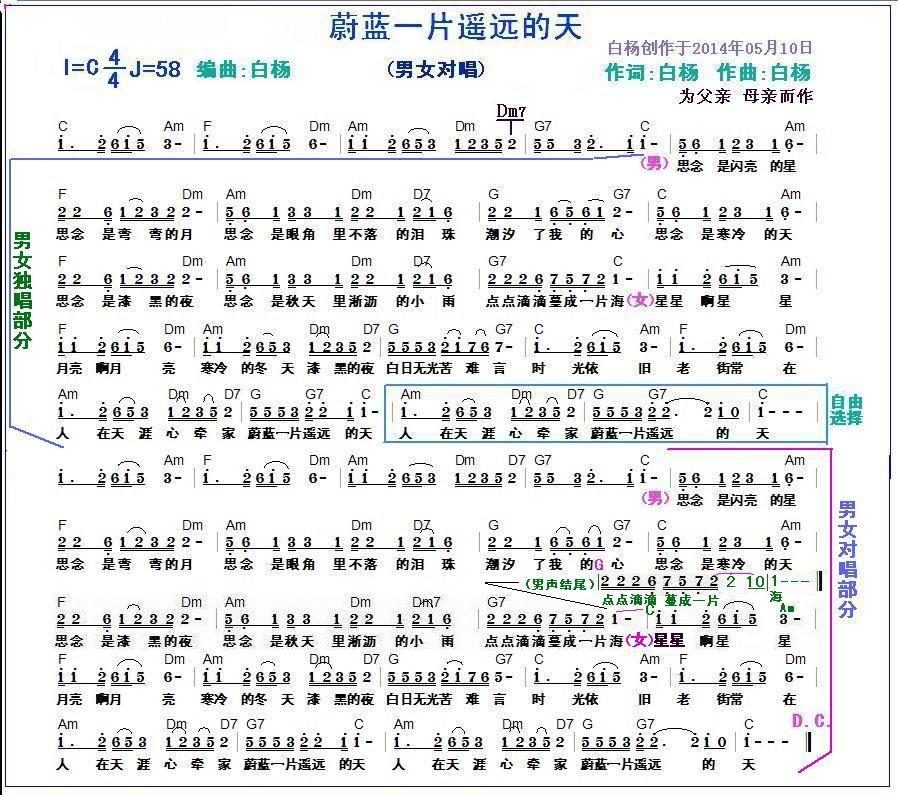 蔚藍一片遙遠的天