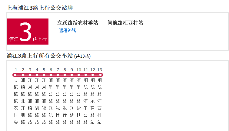 上海公交浦江3路