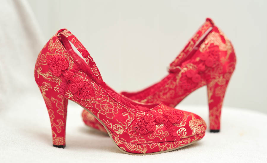 中式婚鞋