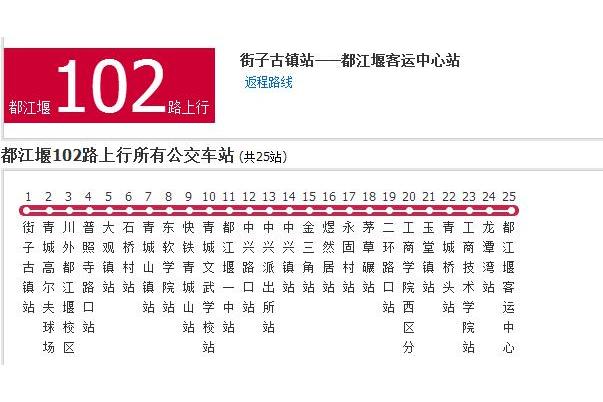 都江堰公交102路