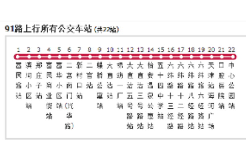 天津公交91路