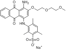 3-[[4-氨基-9,10-二氫-3-[2-（2-甲氧基乙氧基）乙氧基]-9,10-二氧代-1-蒽基]氨基]-2,4,6-三甲基苯磺酸鈉