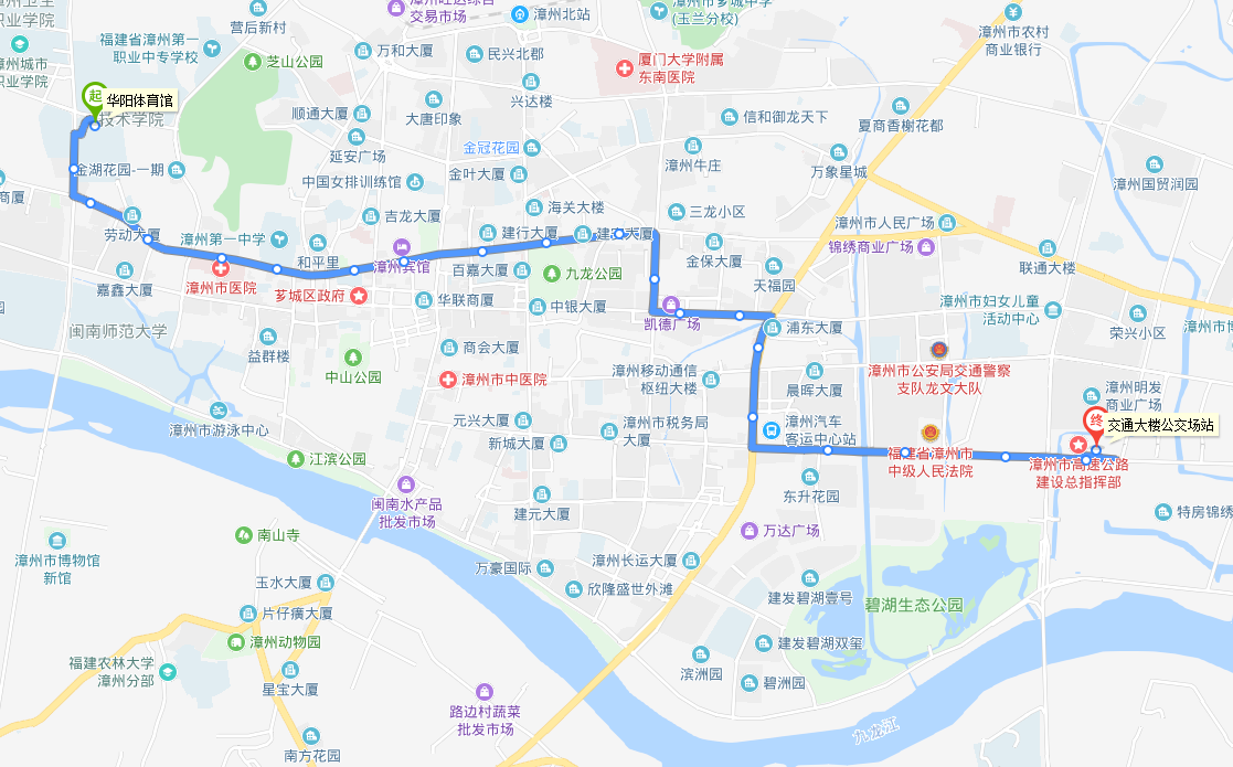 漳州公交30路路線圖