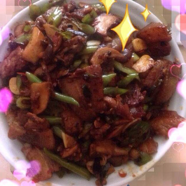 回鍋肉炒杏鮑菇