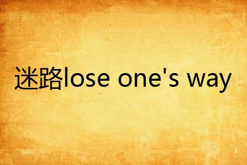 迷路lose one\x27s way