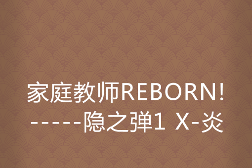 家庭教師REBORN!-----隱之彈1 X-炎