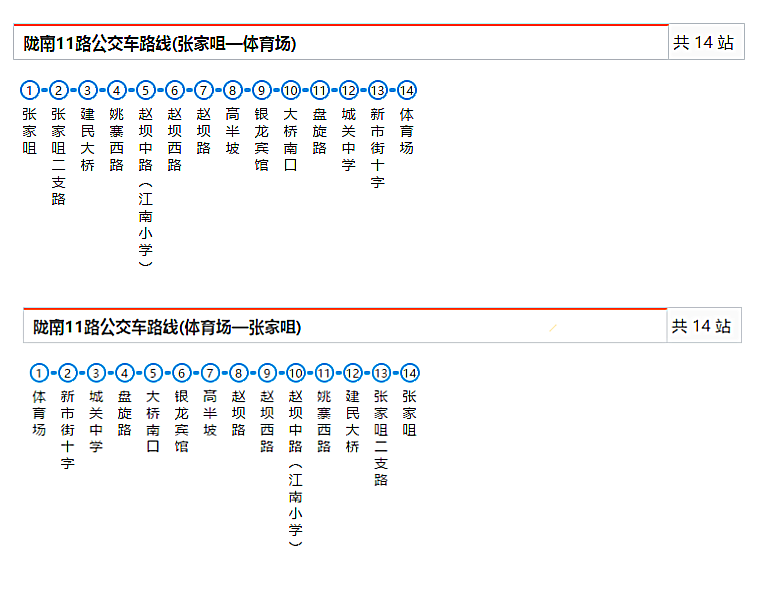 隴南公交11路