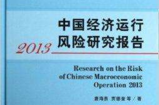 2013中國經濟運行風險研究報告