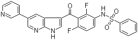 N-[2,4-二氟-3-[[5-（3-吡啶基）-1H-吡咯並[2,3-b]吡啶-3-基]甲醯基]苯基]苯磺醯胺