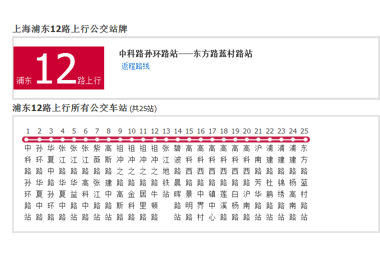 上海公交浦東12路