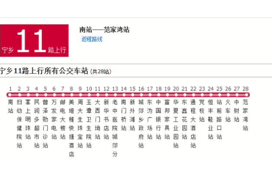 長沙公交寧鄉11路