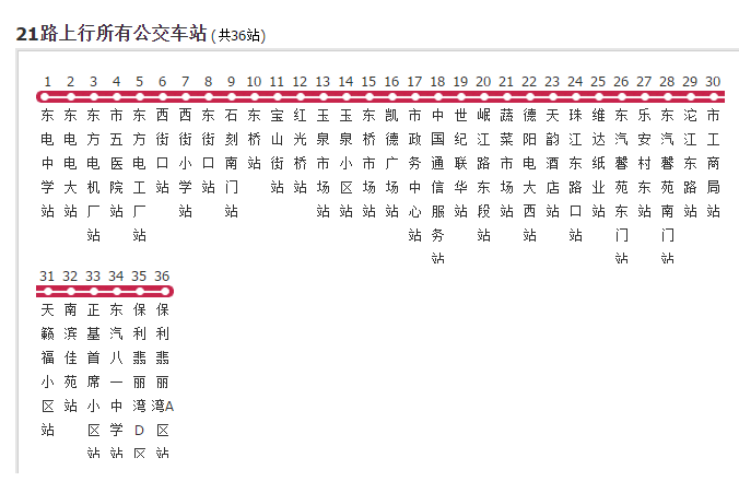 德陽公交21路