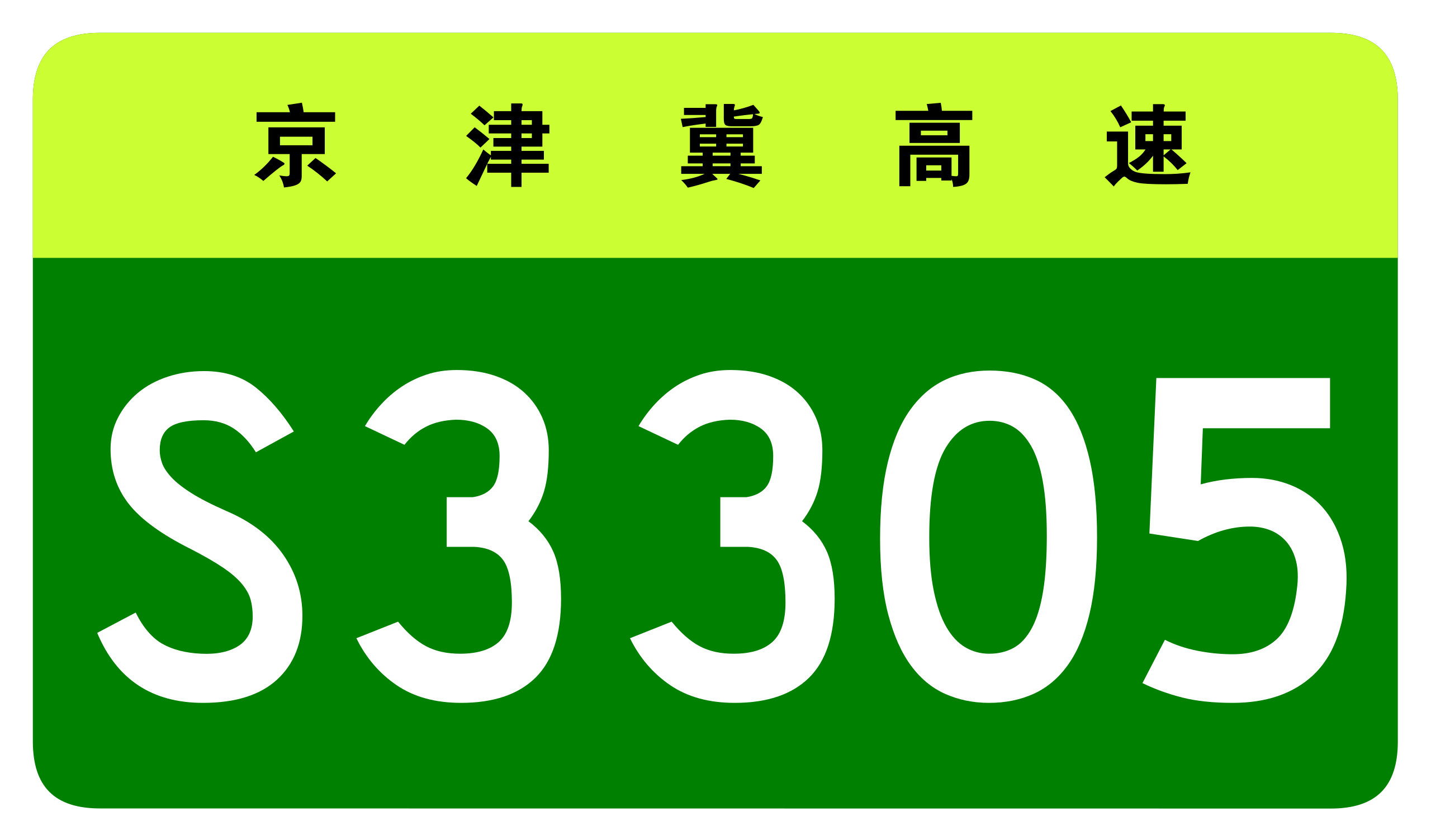 京津冀跨省市省級高速公路