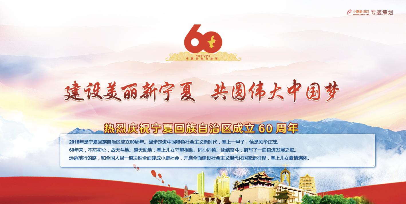 寧夏回族自治區成立60周年