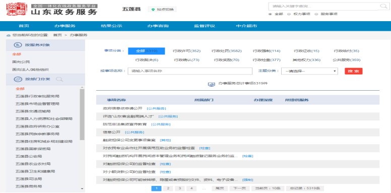 五蓮縣2019年政府信息公開工作年度報告