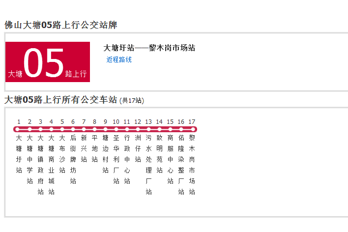 大塘公交05路
