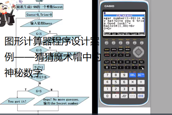 圖形計算器程式設計案例——猜猜魔術帽中的神秘數字