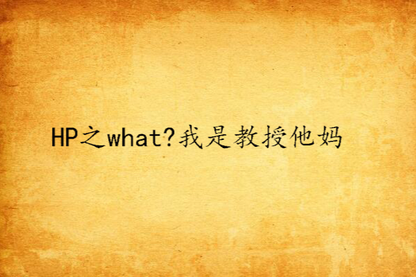 HP之what?我是教授他媽