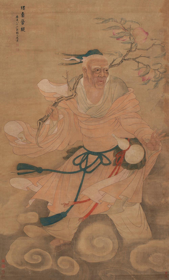 顧見龍 《東方朔偷桃圖》