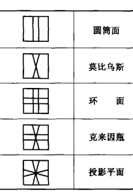 表1  五種曲面及其相應特徵