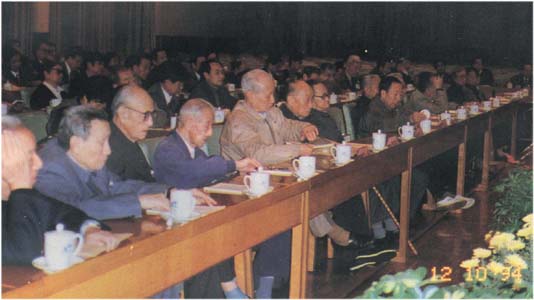 陳恩鳳(前左六)在九三學社九屆三中全會上