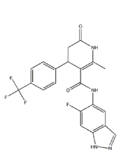 N-（6-氟-1H-吲唑-5-基）-2-甲基-6-氧代-4-[4-（三氟甲基）苯基]-1,4,5,6-四氫-3-吡啶甲醯胺