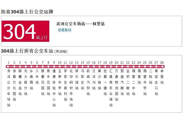 陽泉公交304路