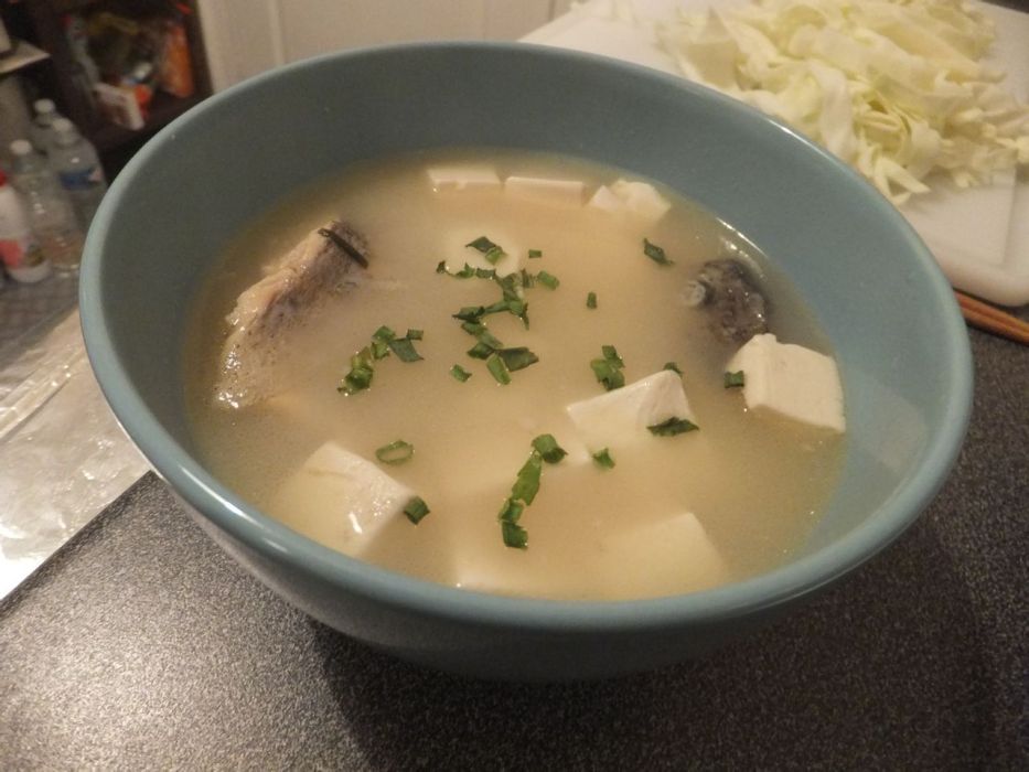 豆腐鱒魚湯