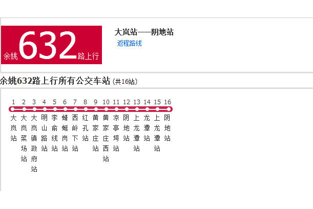 寧波公交餘姚632路