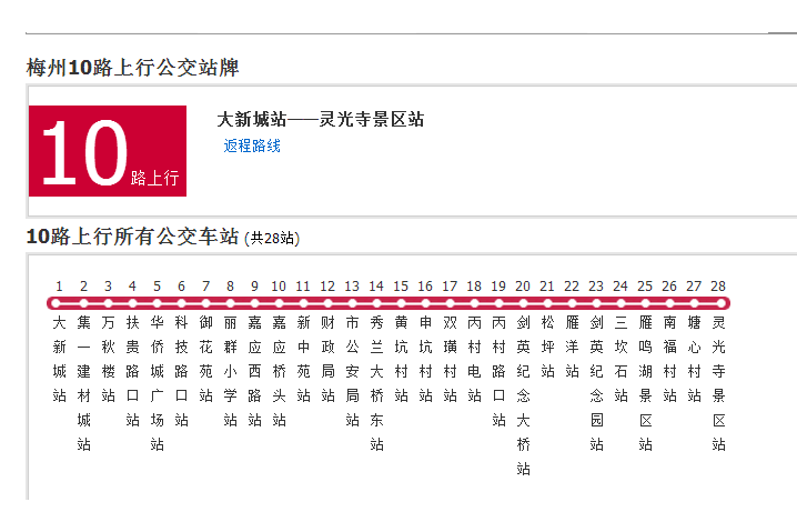 梅州公交10路