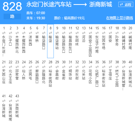 廊坊公交828路