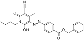 4-[（1-丁基-5-氰基-1,6-二氫-2-羥基-4-甲基-6-氧代吡啶-3-基）偶氮]苯甲酸苄酯
