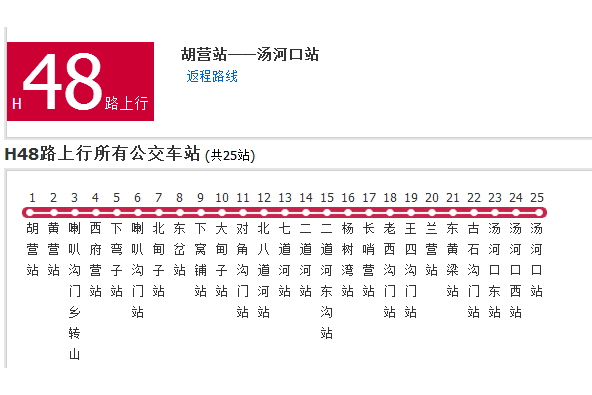 北京公交H48路