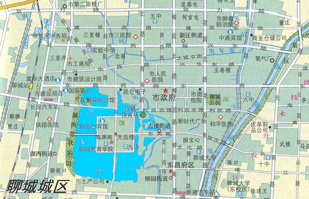 東昌湖在聊城市的位置