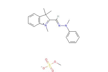1,3,3-三甲基-2-[（甲基苯基亞肼基）甲基]-3H-吲哚翁硫酸甲酯鹽