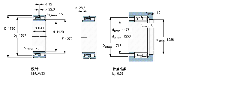 SKF NNU41/1120M/W33軸承