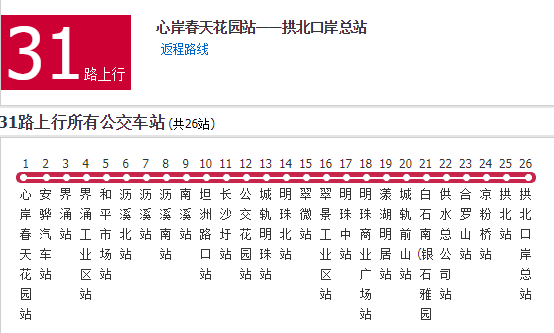 珠海公交31路