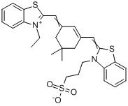 2-[[5,5-二甲基-3-[[3-（3-磺丙基）-2(3H)-苯並噻唑亞基]甲基]-2-環己烯-1-亞基]甲基]-3-乙基苯並噻唑翁內鹽