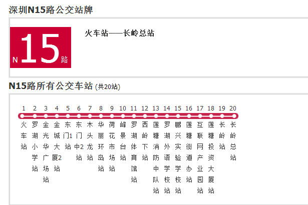 深圳公交N15路