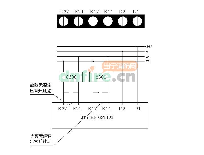 JTY-HF-GST102接線端子示意圖