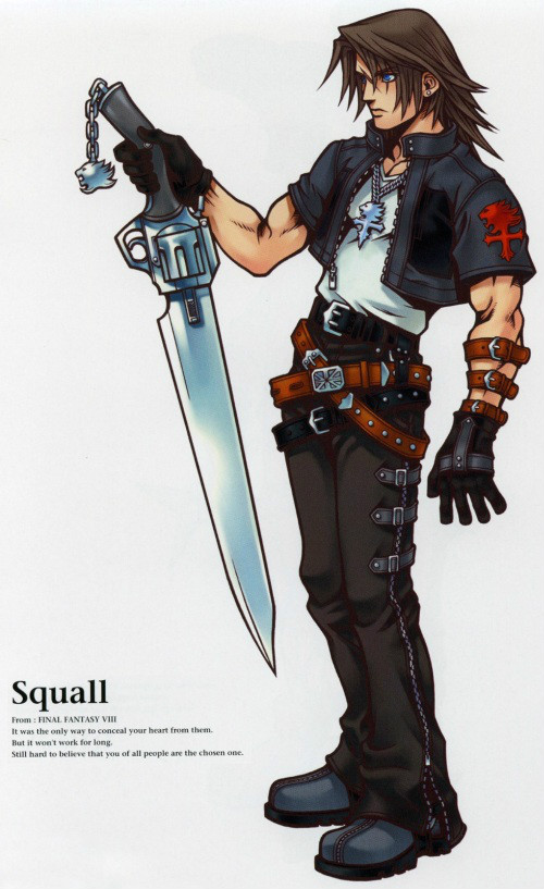 Squall《王國之心中》的造型