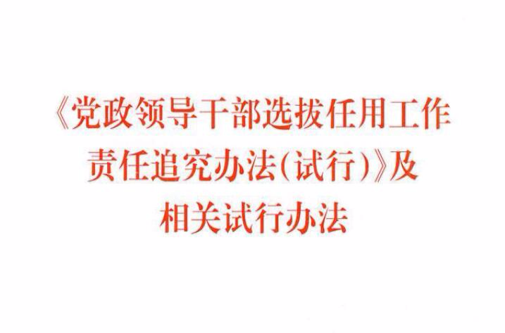 黨政領導幹部選拔任用工作責任追究辦法