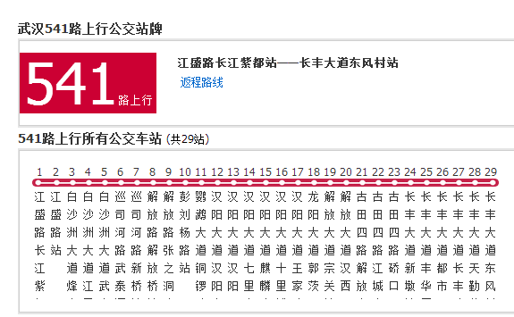 武漢公交541路