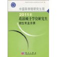 中國科學院研究生院2011年：攻讀碩士學位研究生招生專業目錄(中國科學院研究生院2011年攻讀碩士學位研究生招生專業目錄)