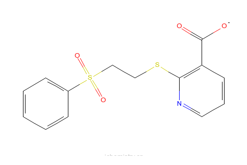 2-[2-（苯基磺醯）乙基硫代]煙酸